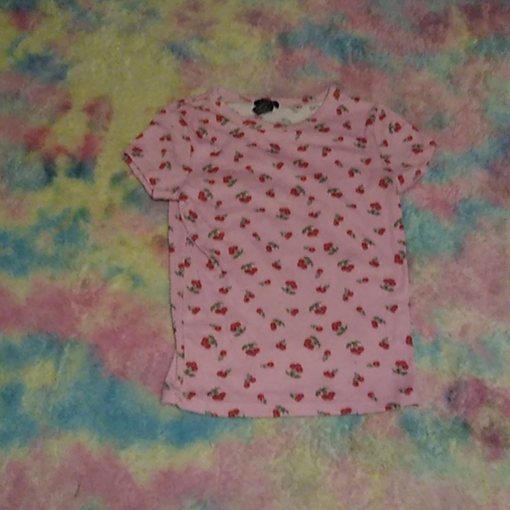 Pink Cherry print rue 21 size medium top